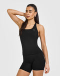 Timeless Square Neck Tank Top | Black