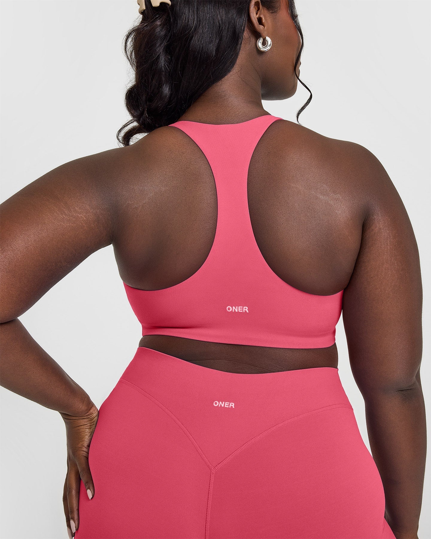 SoftMotion™ Bralette with White Logo | Dark Velvet Pink