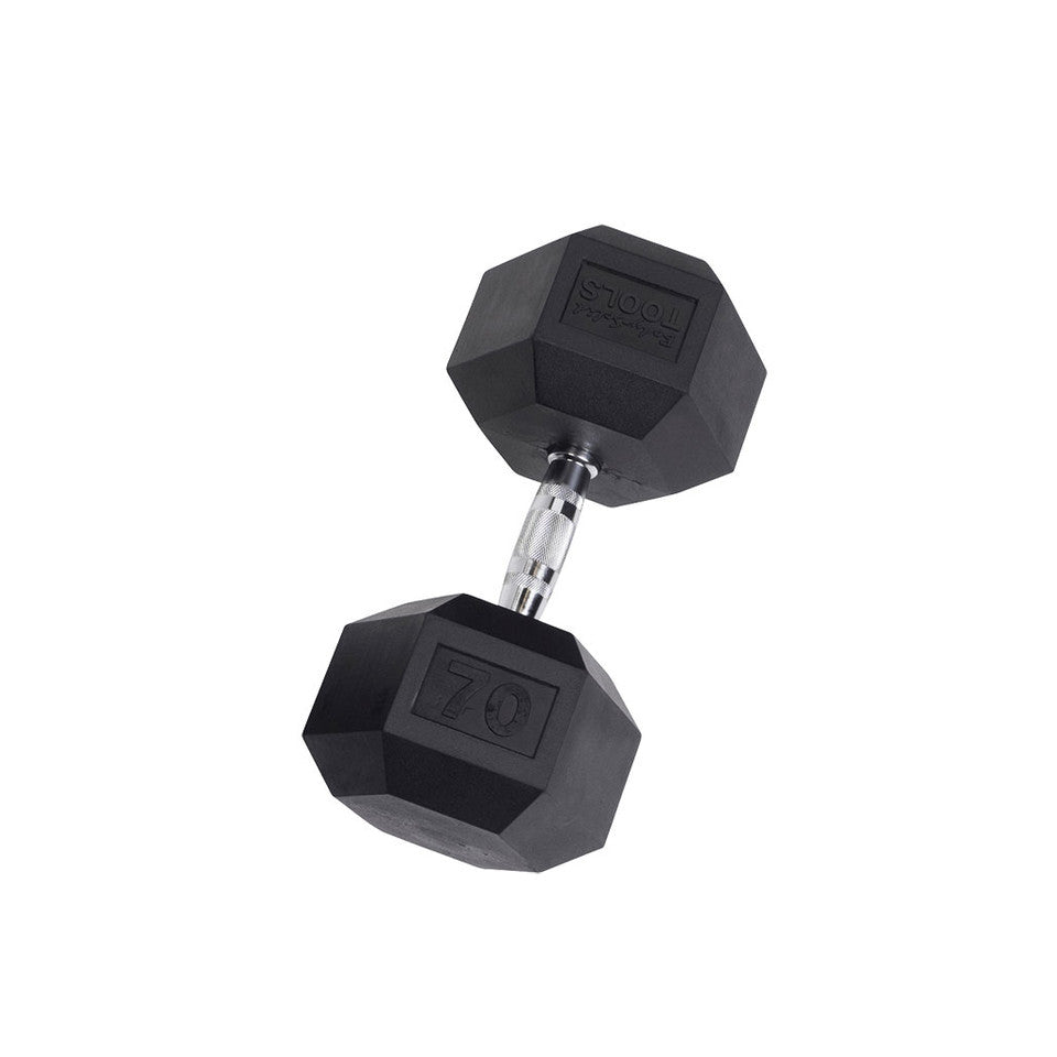 Body-Solid Rubber Hex Dumbbells
