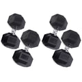 Body Solid Rubber Hex Dumbell 105-120lb pairs