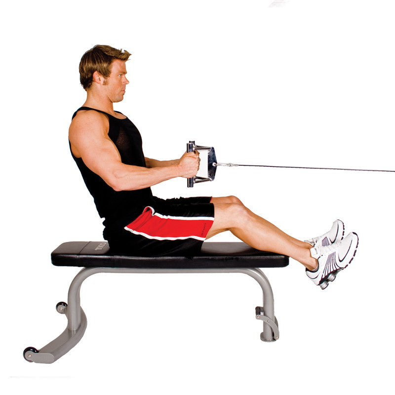 Chrome Triangle Row Bar - Close Grip Cable Attachment w/ Polyurethane