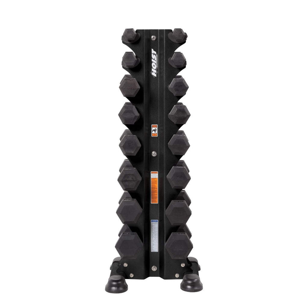 8 Pair Vertical Hex Dumbbell Rack
