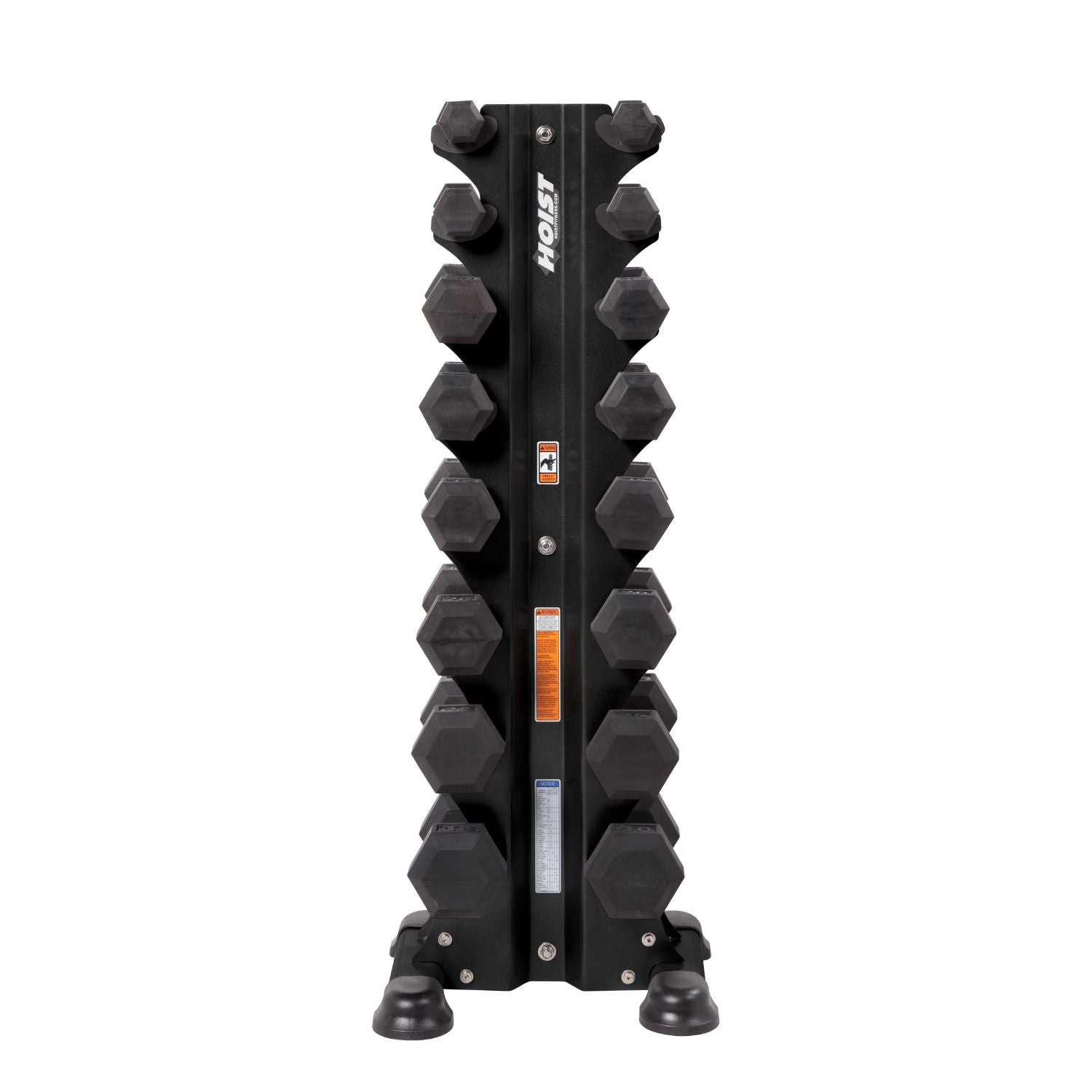 8 Pair Vertical Hex Dumbbell Rack