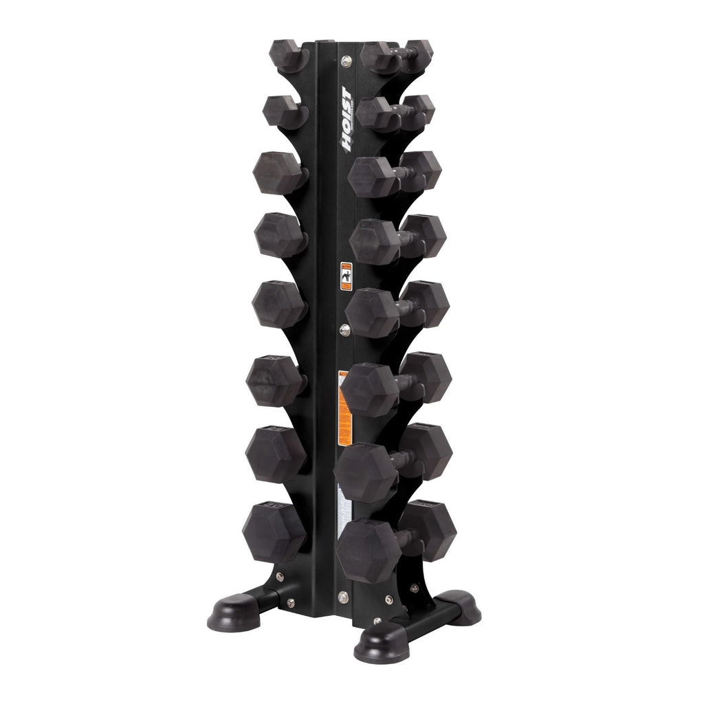 8 Pair Vertical Hex Dumbbell Rack