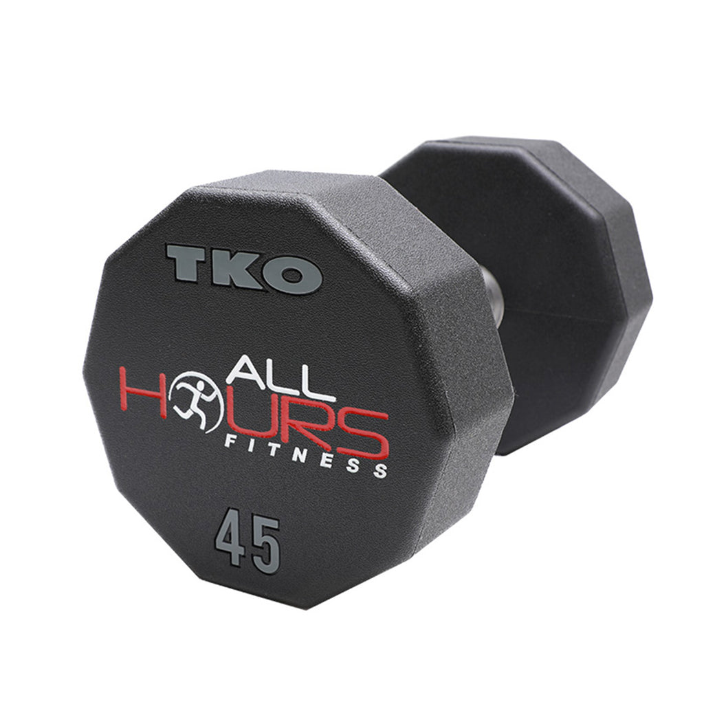 TKO 60 lb Custom Ten-Sided Urethane Dumbbells