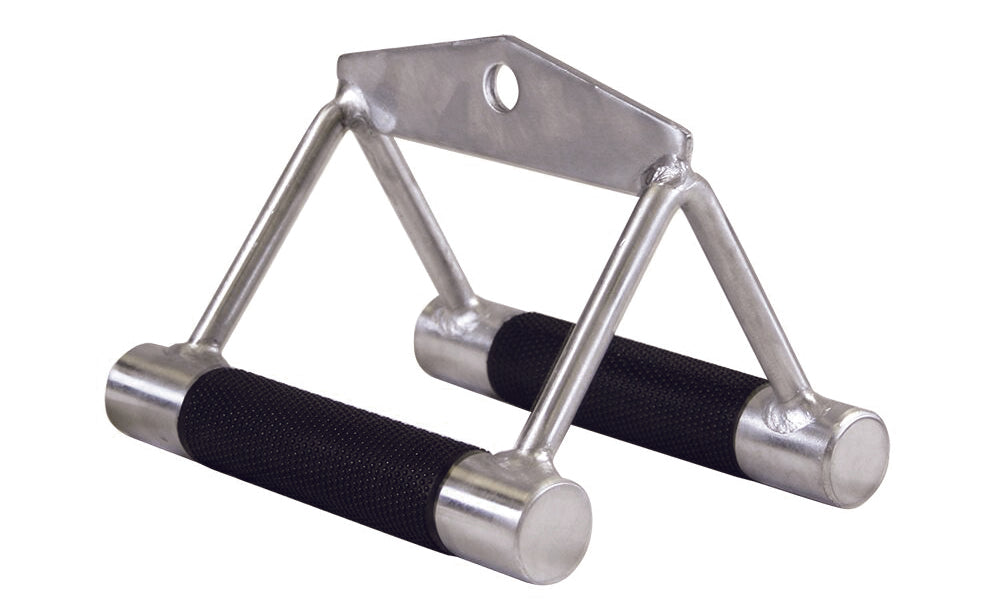 Chrome Triangle Row Bar - Close Grip Cable Attachment w/ Polyurethane