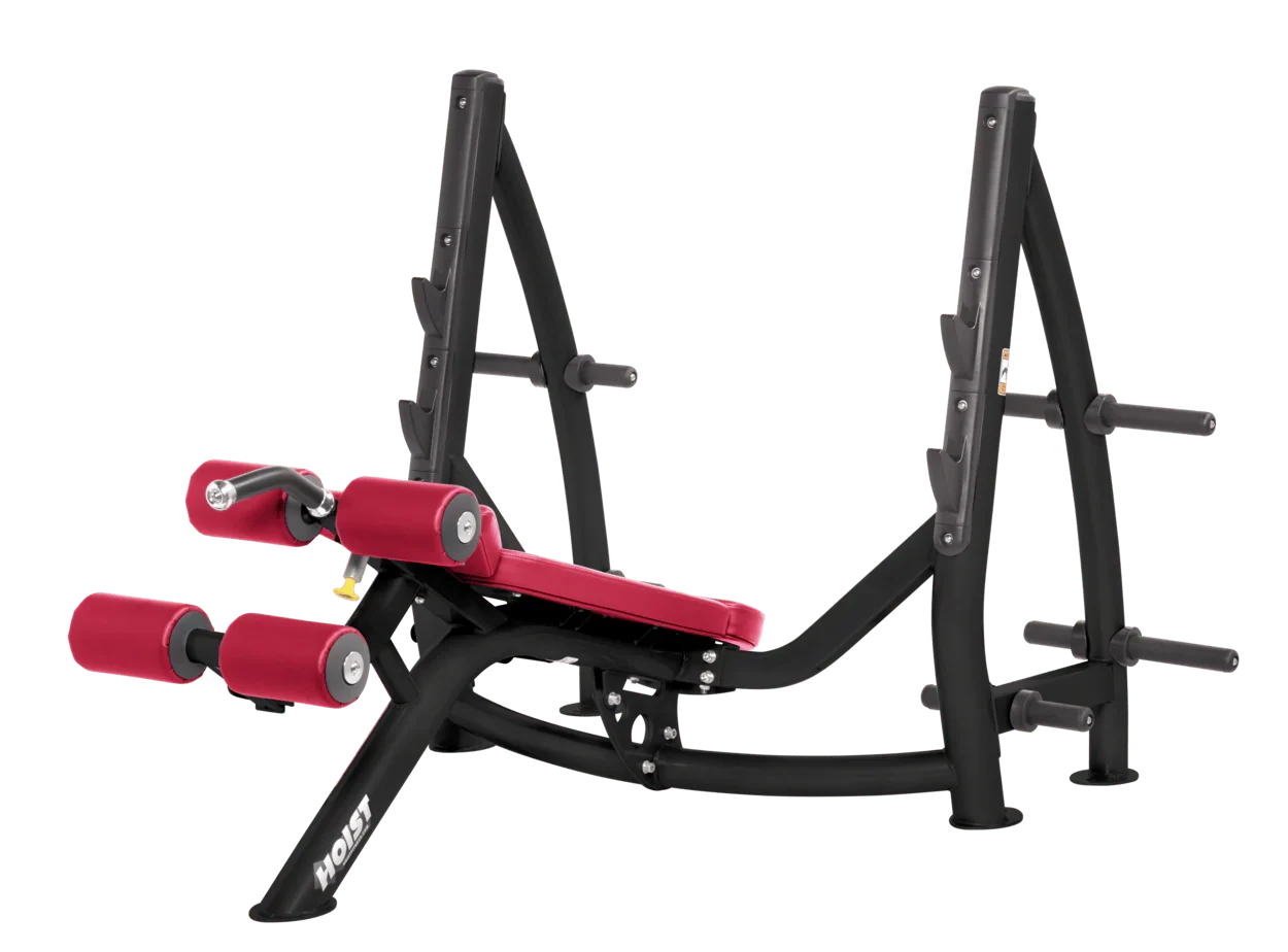 Commercial Olympic Decline Bench with Plate Storage (CF-3177-A)