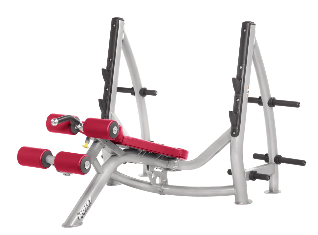 Commercial Olympic Decline Bench with Plate Storage (CF-3177-A)