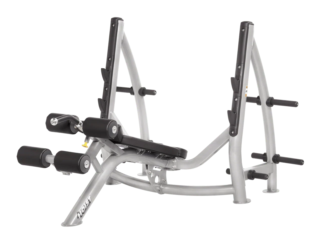 Commercial Olympic Decline Bench with Plate Storage (CF-3177-A)