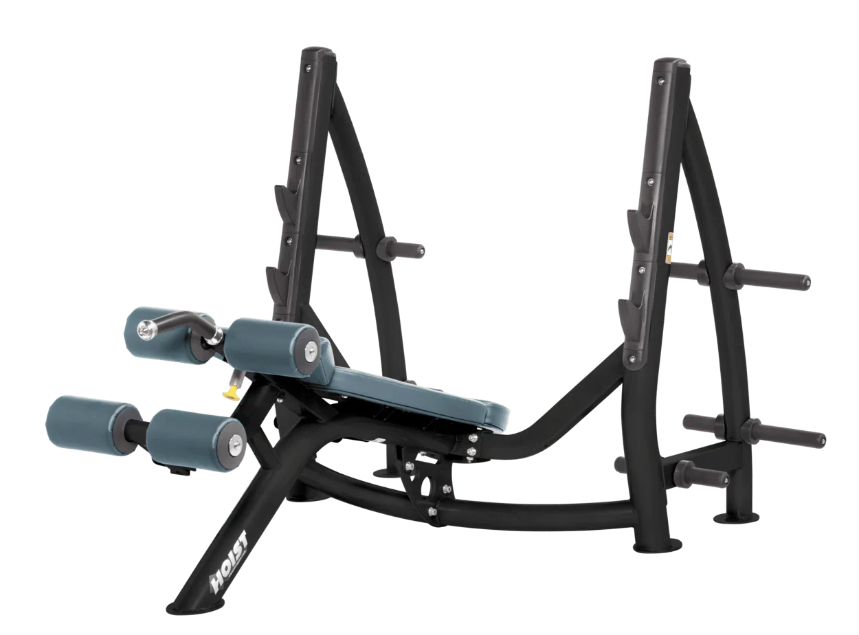 Commercial Olympic Decline Bench with Plate Storage (CF-3177-A)