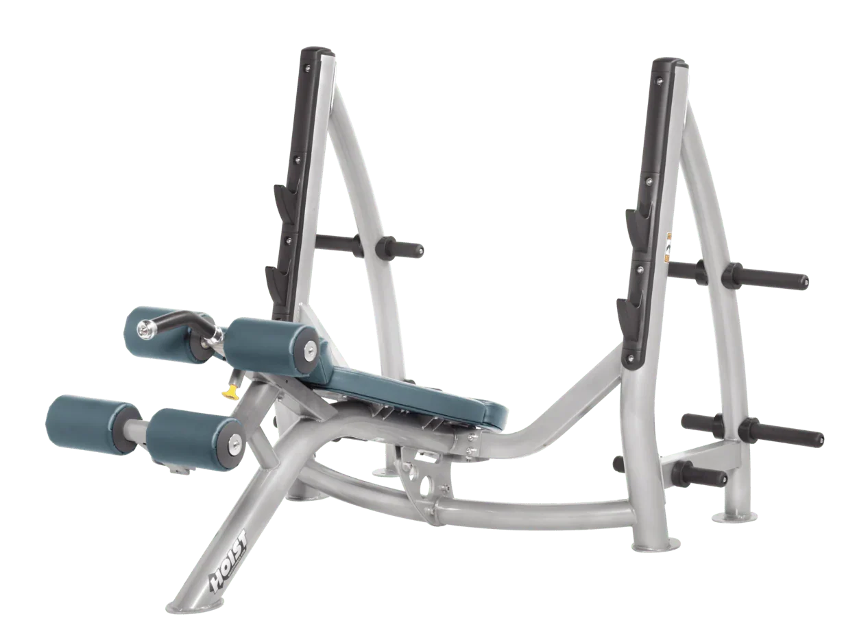 Commercial Olympic Decline Bench with Plate Storage (CF-3177-A)