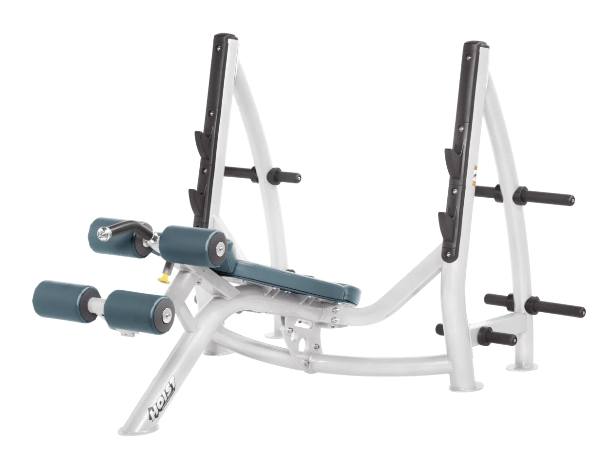 Commercial Olympic Decline Bench with Plate Storage (CF-3177-A)