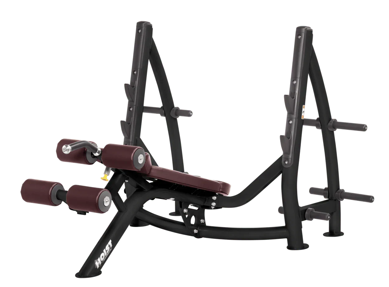 Commercial Olympic Decline Bench with Plate Storage (CF-3177-A)