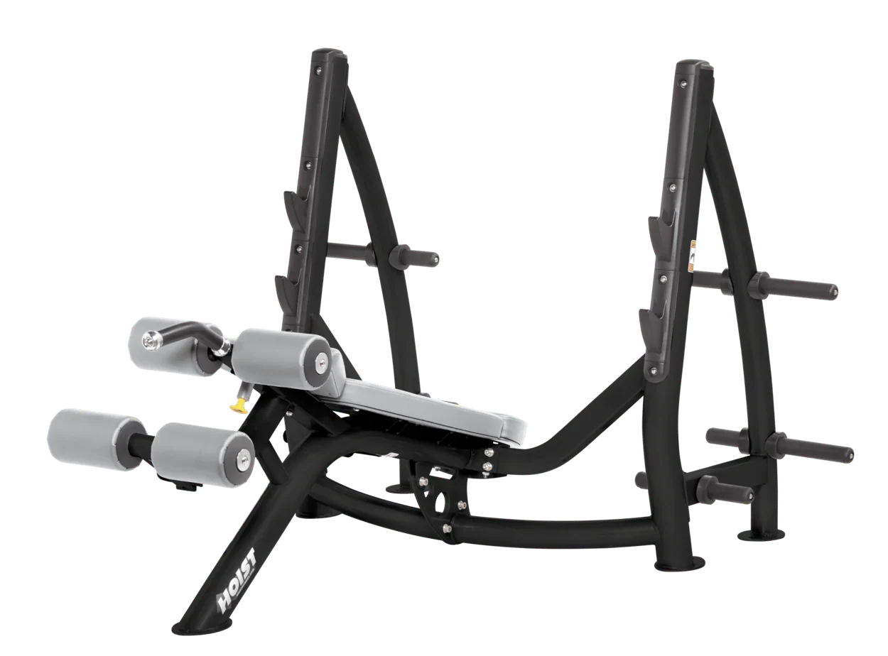 Commercial Olympic Decline Bench with Plate Storage (CF-3177-A)