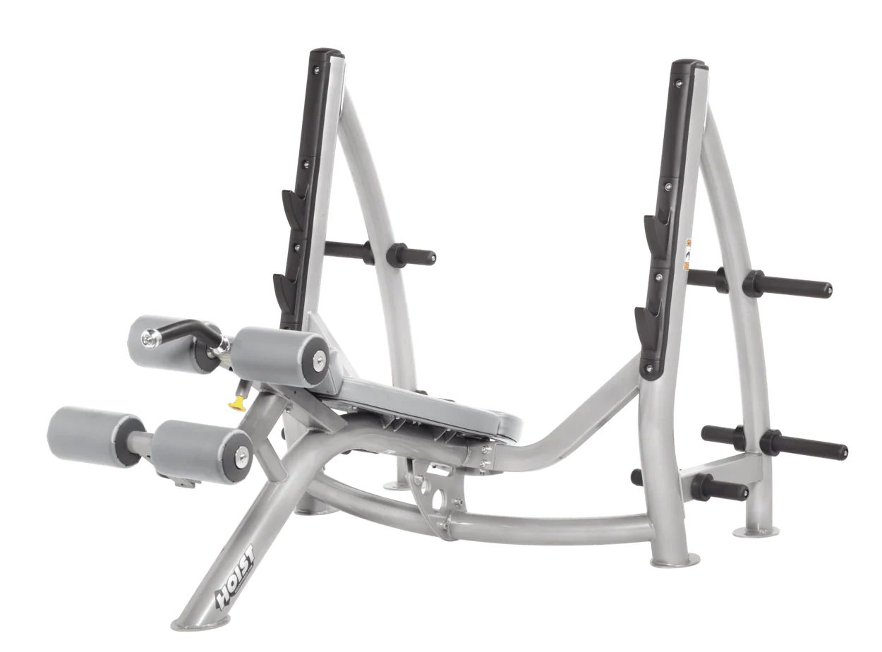 Commercial Olympic Decline Bench with Plate Storage (CF-3177-A)