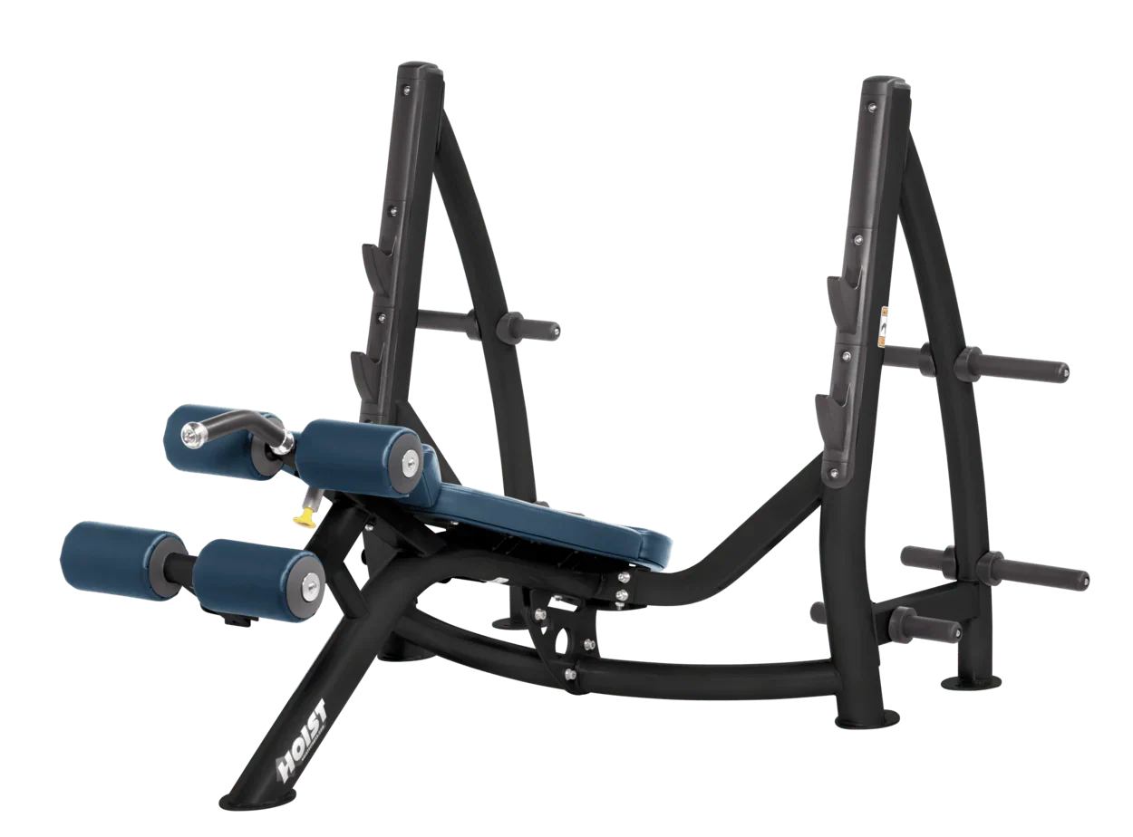 Commercial Olympic Decline Bench with Plate Storage (CF-3177-A)
