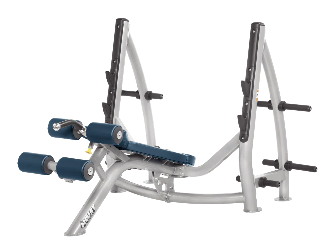 Commercial Olympic Decline Bench with Plate Storage (CF-3177-A)