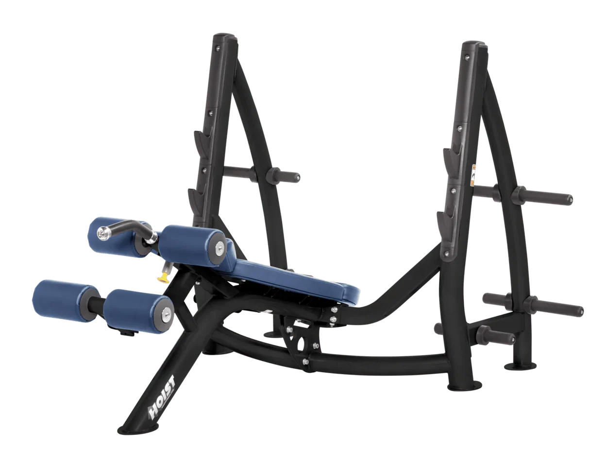 Commercial Olympic Decline Bench with Plate Storage (CF-3177-A)