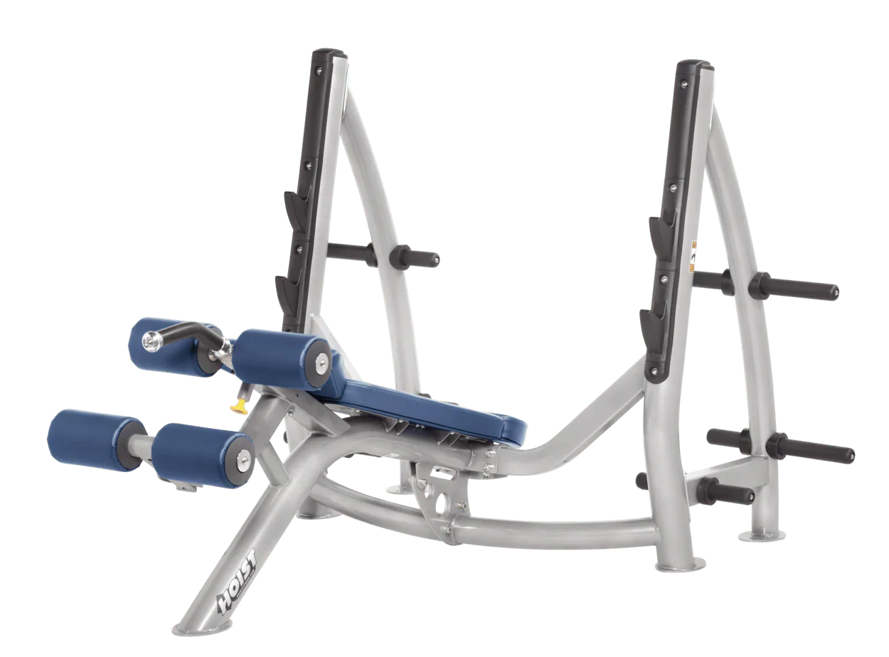Commercial Olympic Decline Bench with Plate Storage (CF-3177-A)