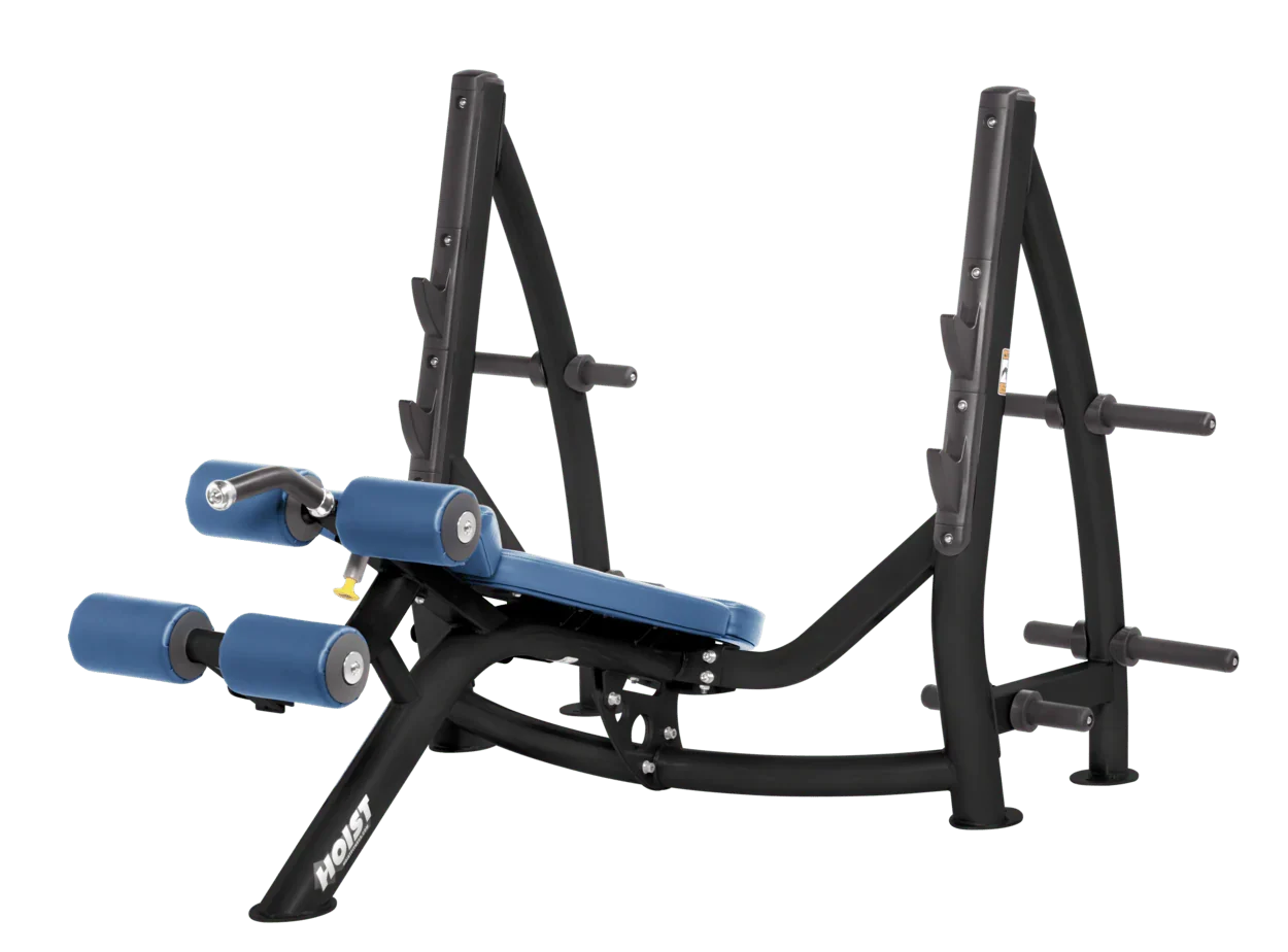 Commercial Olympic Decline Bench with Plate Storage (CF-3177-A)