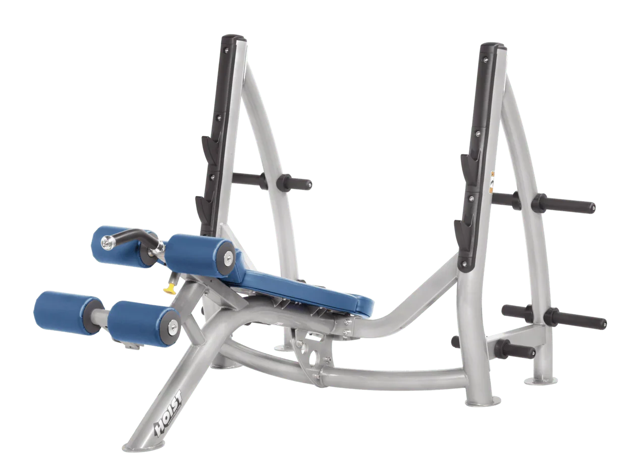 Commercial Olympic Decline Bench with Plate Storage (CF-3177-A)
