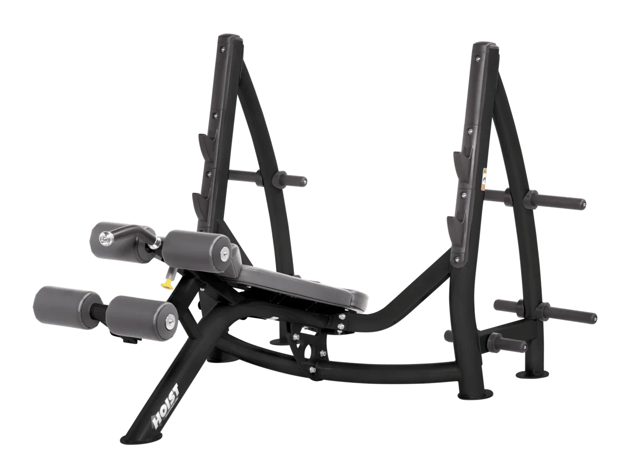 Commercial Olympic Decline Bench with Plate Storage (CF-3177-A)
