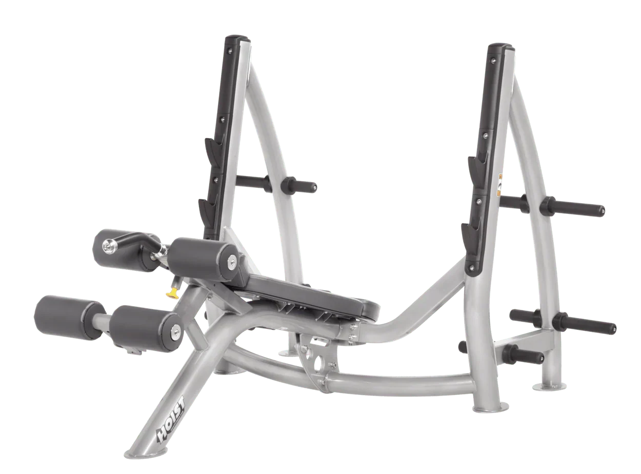 Commercial Olympic Decline Bench with Plate Storage (CF-3177-A)