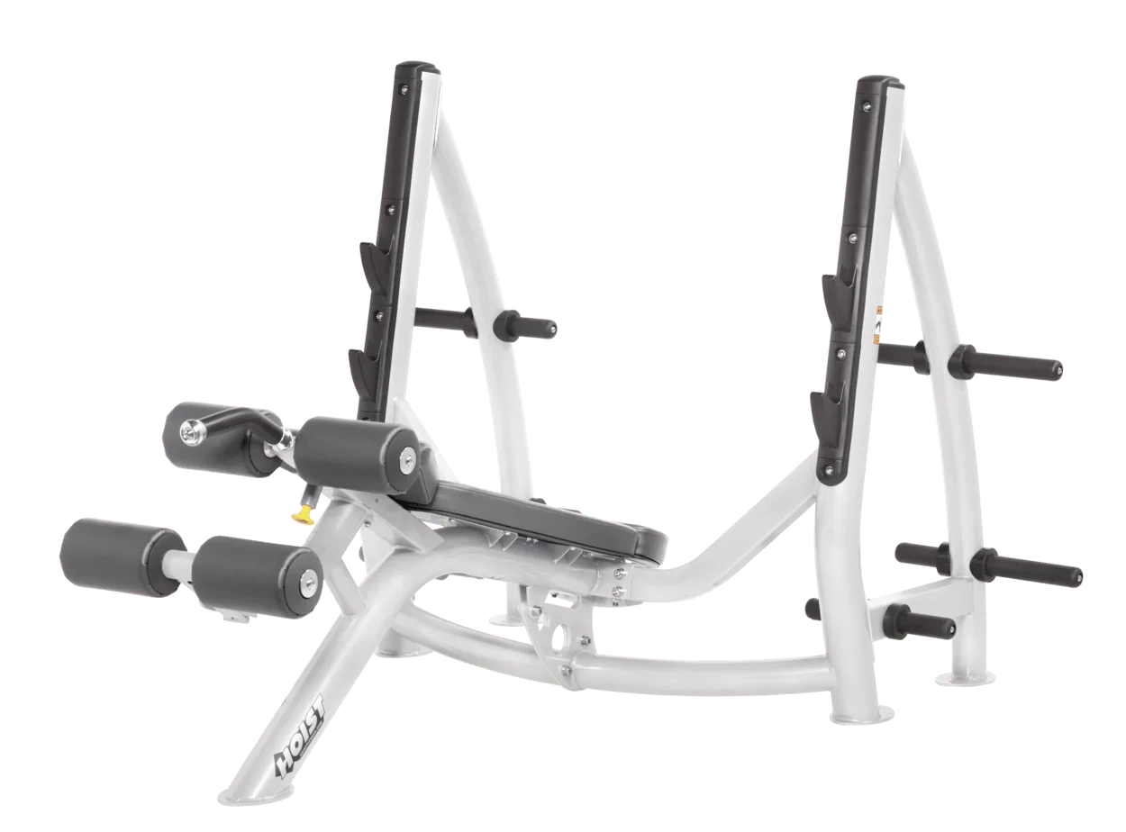 Commercial Olympic Decline Bench with Plate Storage (CF-3177-A)