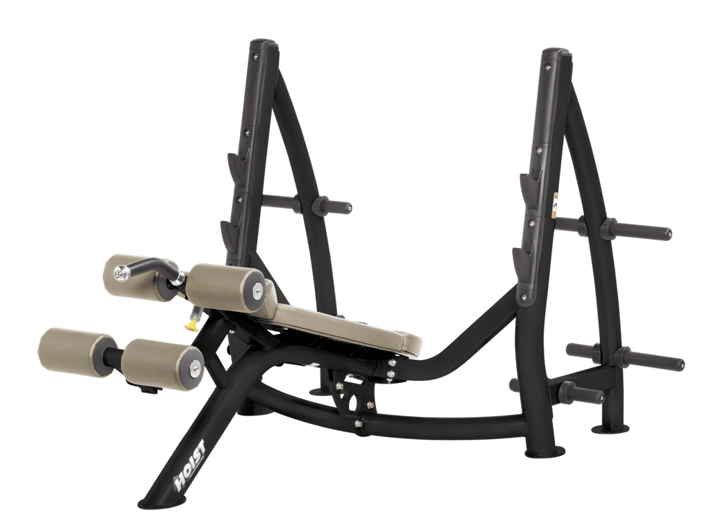 Commercial Olympic Decline Bench with Plate Storage (CF-3177-A)