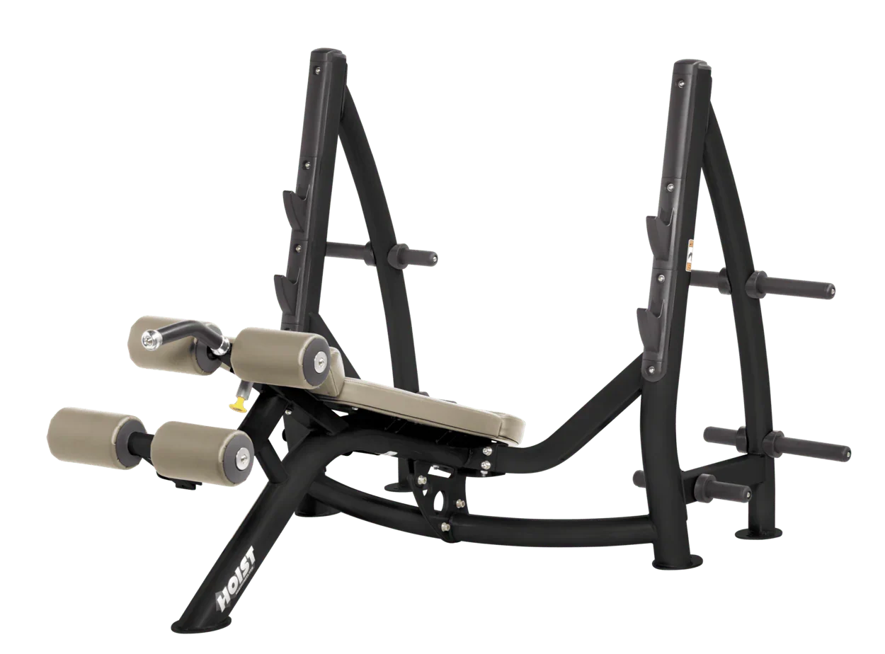 Commercial Olympic Decline Bench with Plate Storage (CF-3177-A)