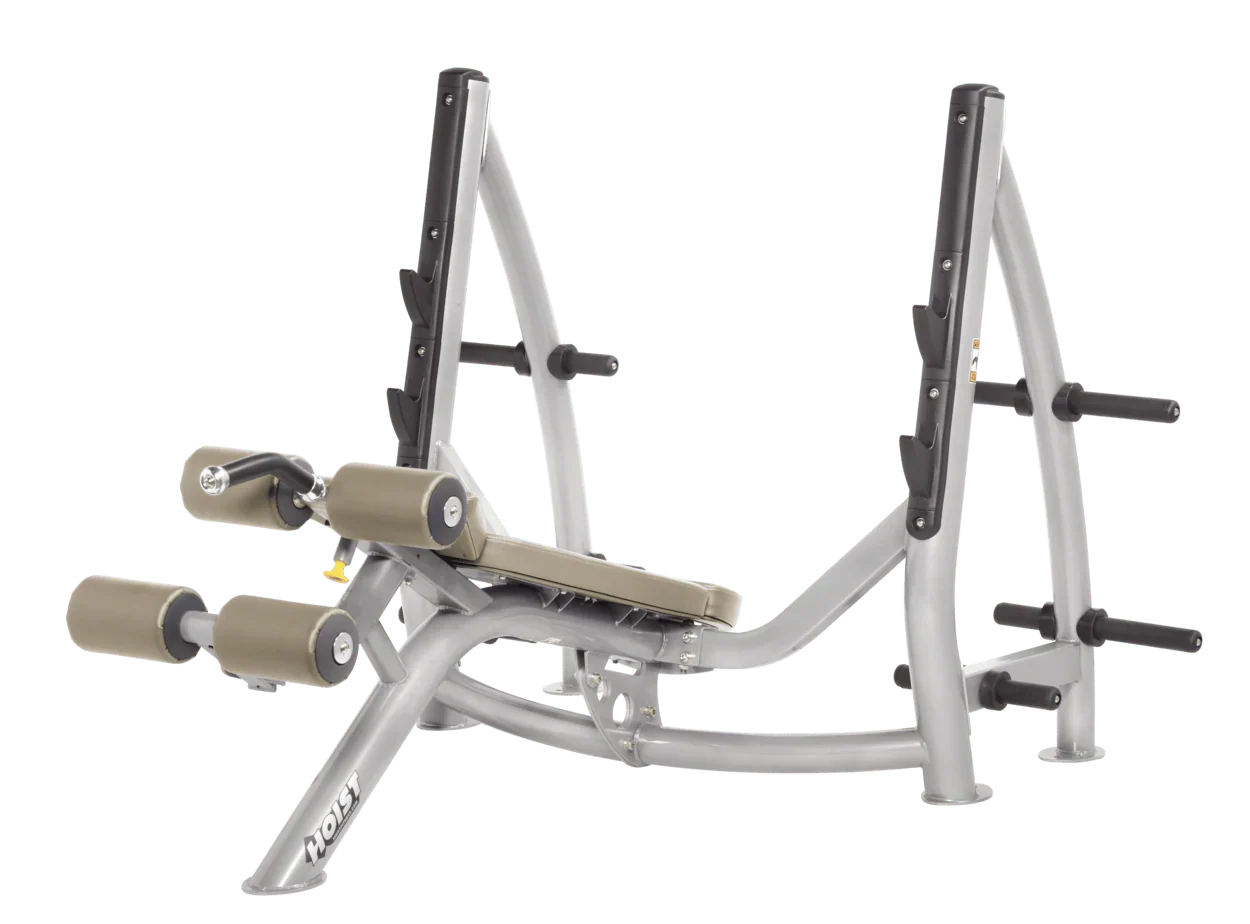 Commercial Olympic Decline Bench with Plate Storage (CF-3177-A)