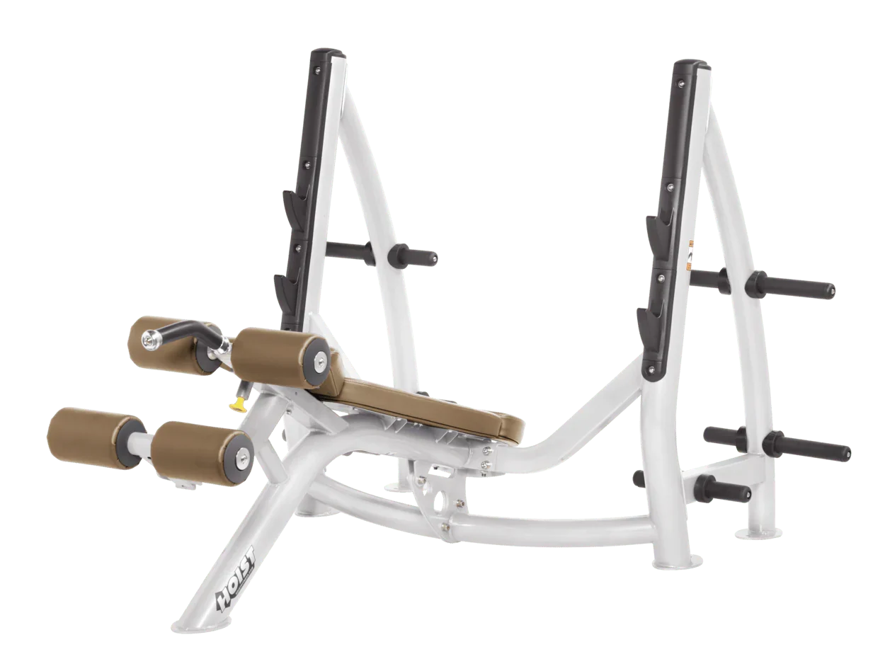 Commercial Olympic Decline Bench with Plate Storage (CF-3177-A)