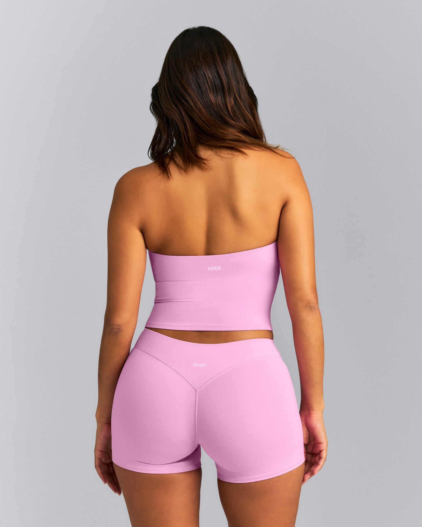 SoftMotion™ Strappy Halter Neck Mid Tank Top with Built in Bra Shelf New Branding | Rose Pink