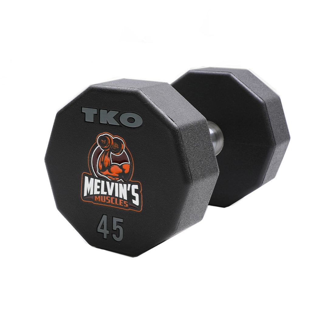 TKO 60 lb Custom Ten-Sided Urethane Dumbbells