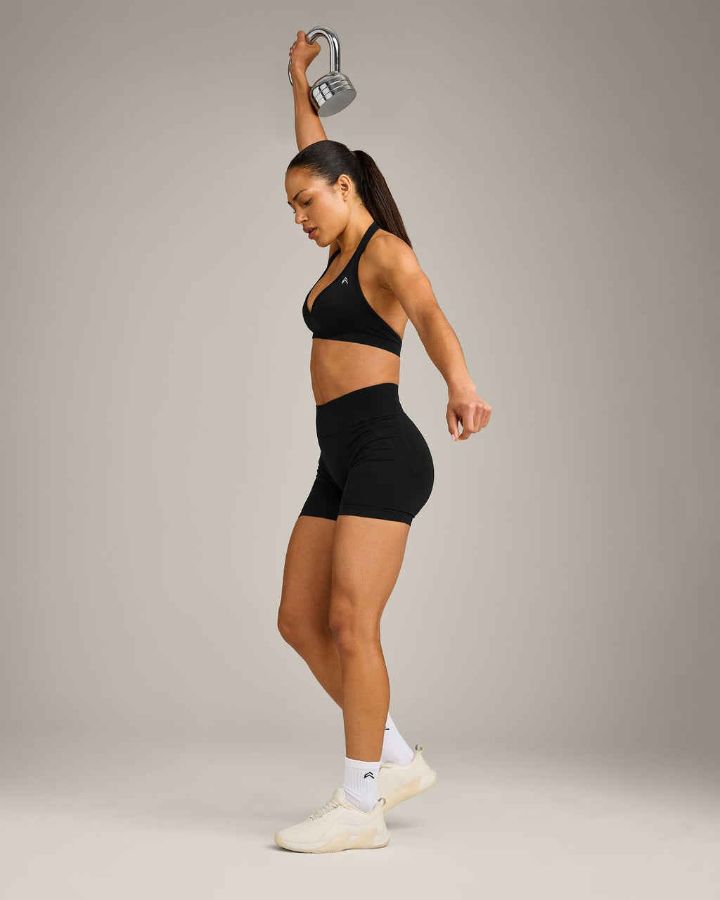 EffortlessLift™ Seamless Halter Neck Sports Bra New Branding | Black