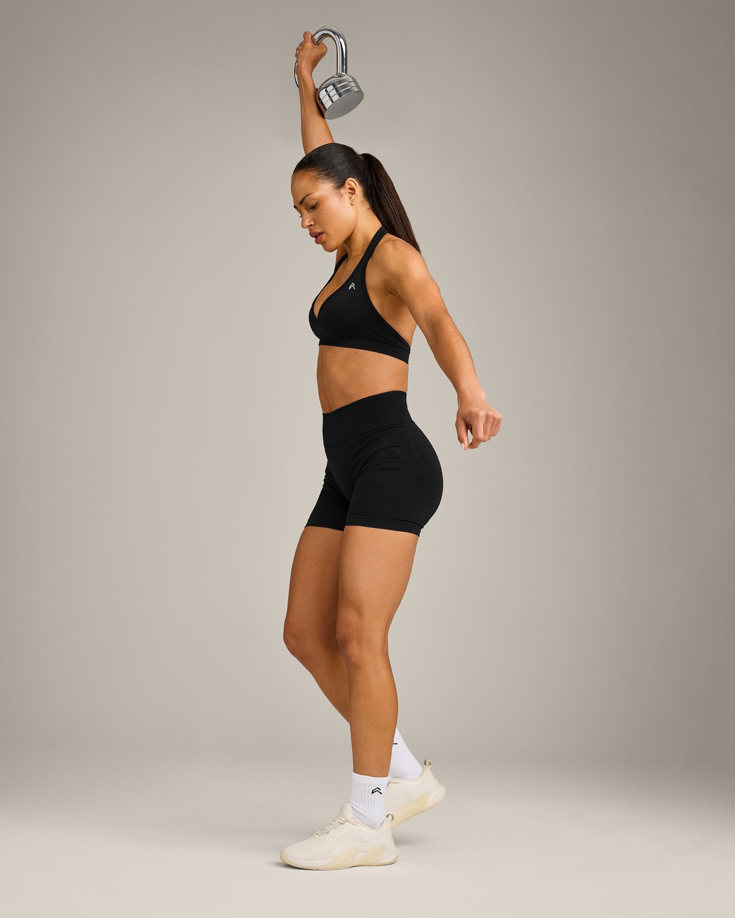 EffortlessLift™ Seamless Halter Neck Sports Bra New Branding | Black