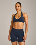 EffortlessLift™ Seamless Halter Neck Sports Bra New Branding | True Blue