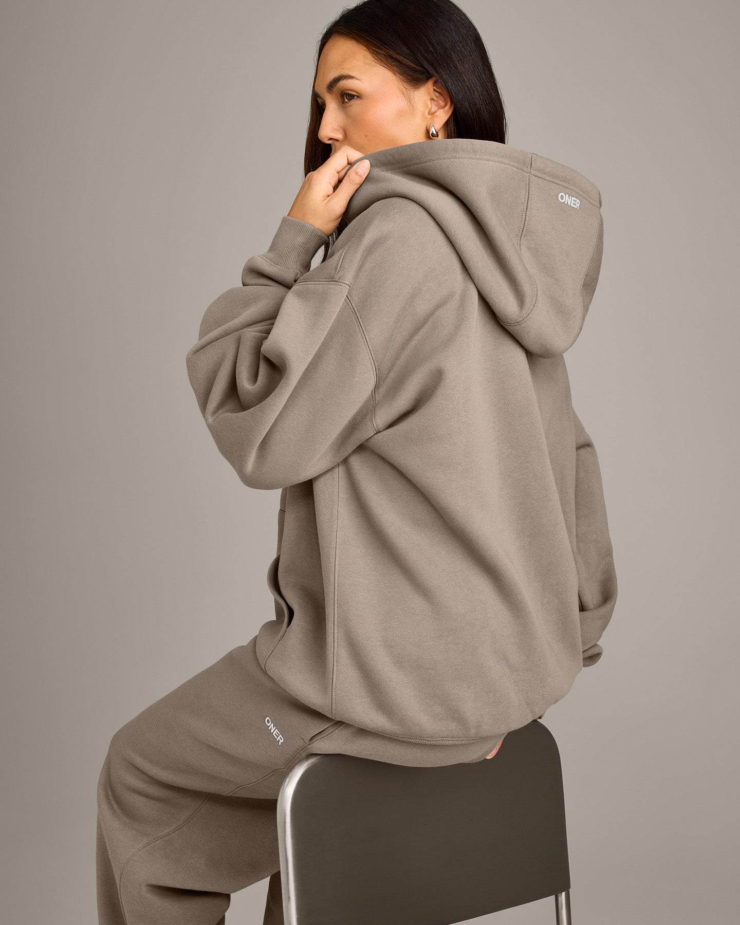 Foundations Cosy Oversized Zip Up Hoodie | Minky