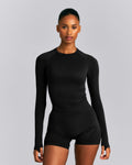 Oner Seamless Fitted Long Sleeve Top New Branding | Black