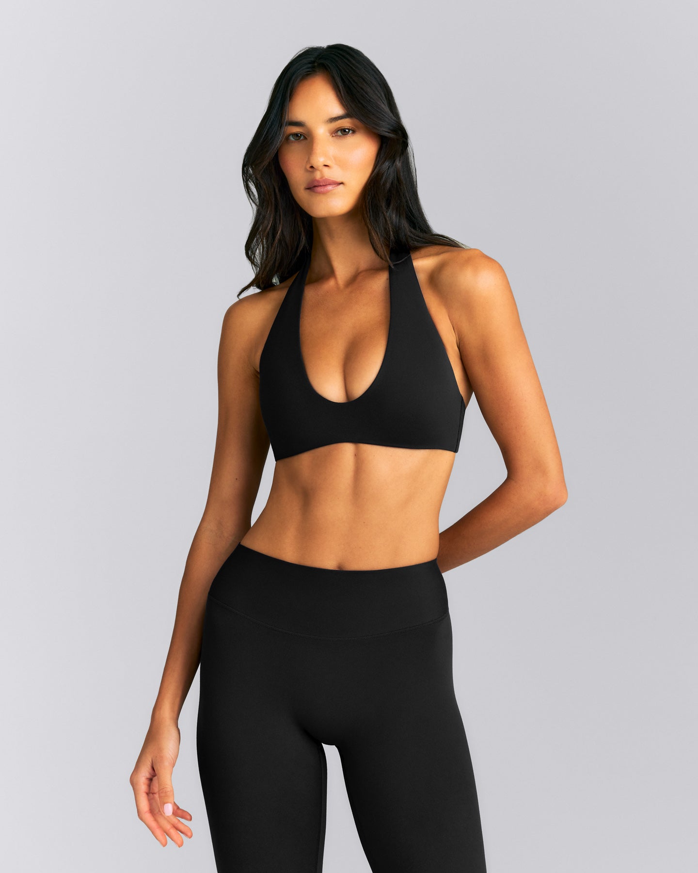 SoftMotion™ Minimal Halter Neck Bralette New Branding | Black