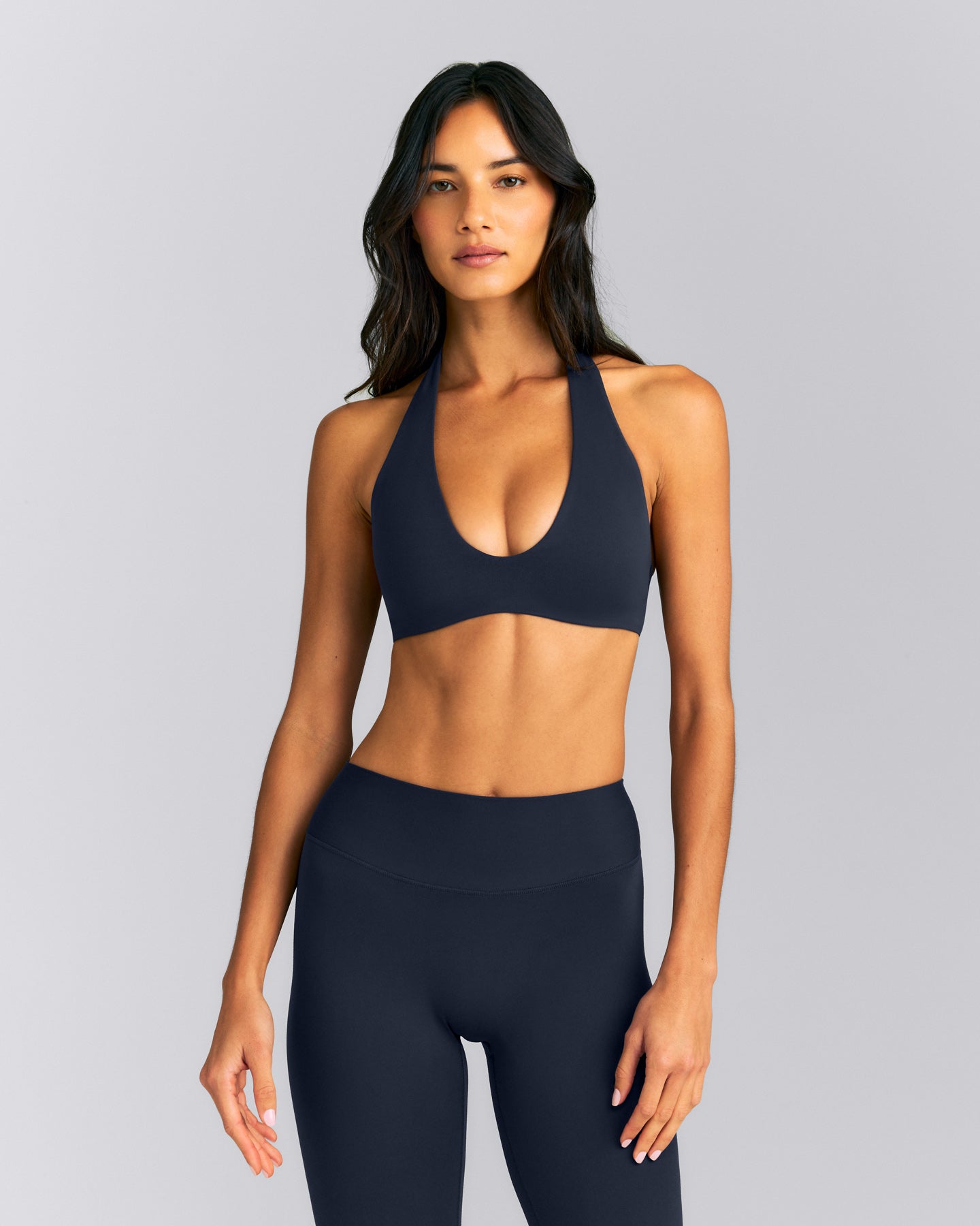 SoftMotion™ Minimal Halter Neck Bralette New Branding | True Blue