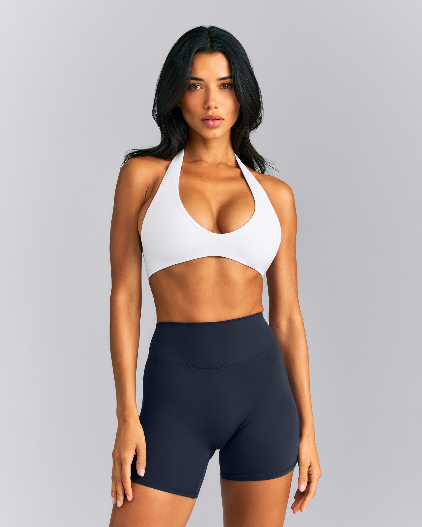 SoftMotion™ Minimal Halter Neck Bralette New Branding | White