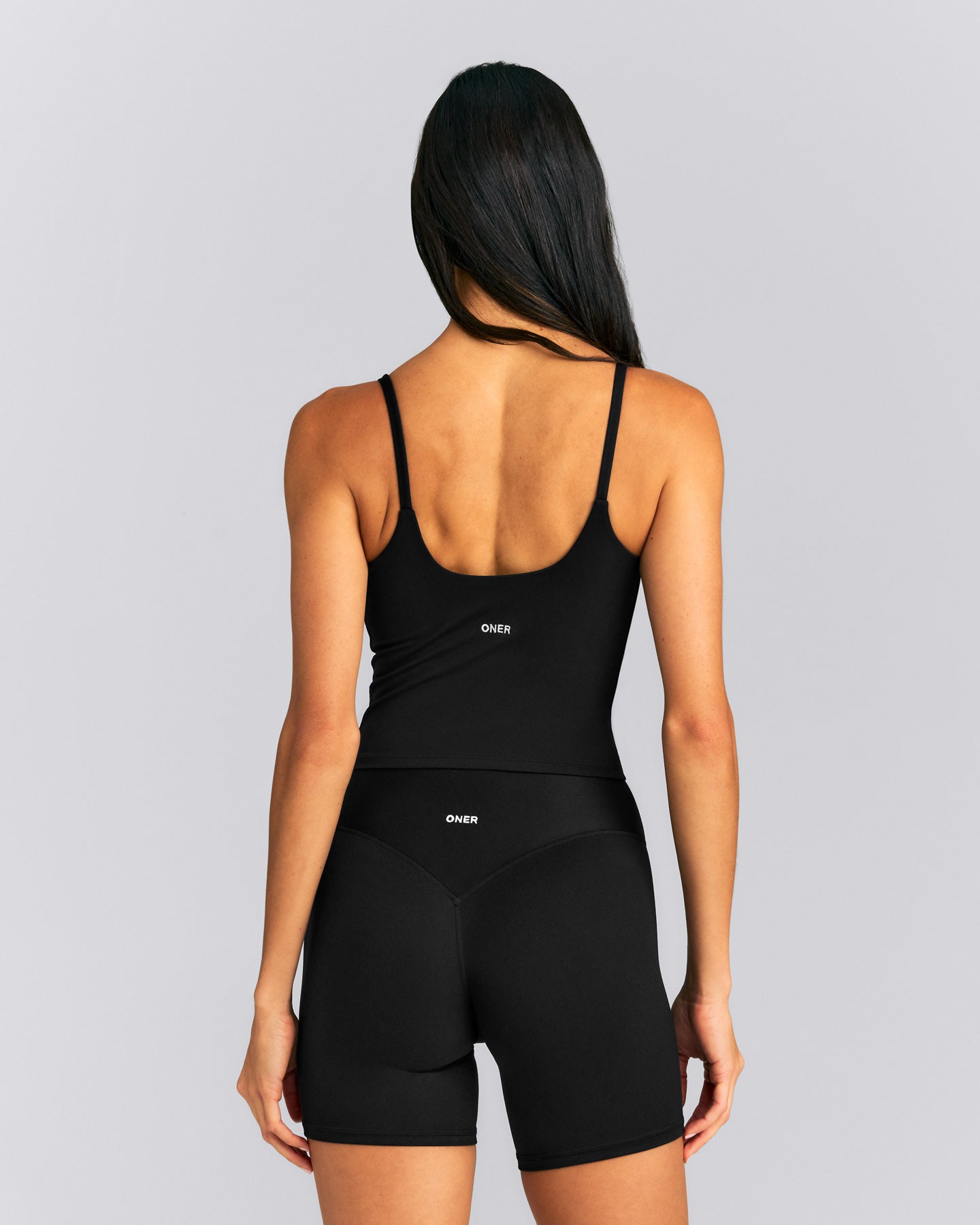 SoftMotion™ Strappy Tank Top with Built in Bra Shelf New Branding | Black