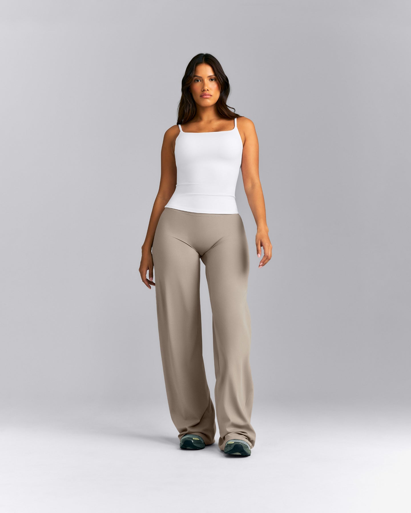 SoftMotion™ Strappy Tank Top with Built in Bra Shelf New Branding | White
