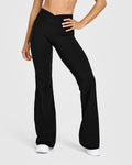 UnifiedMove™ Wrap Flared Pants White Logo | Black