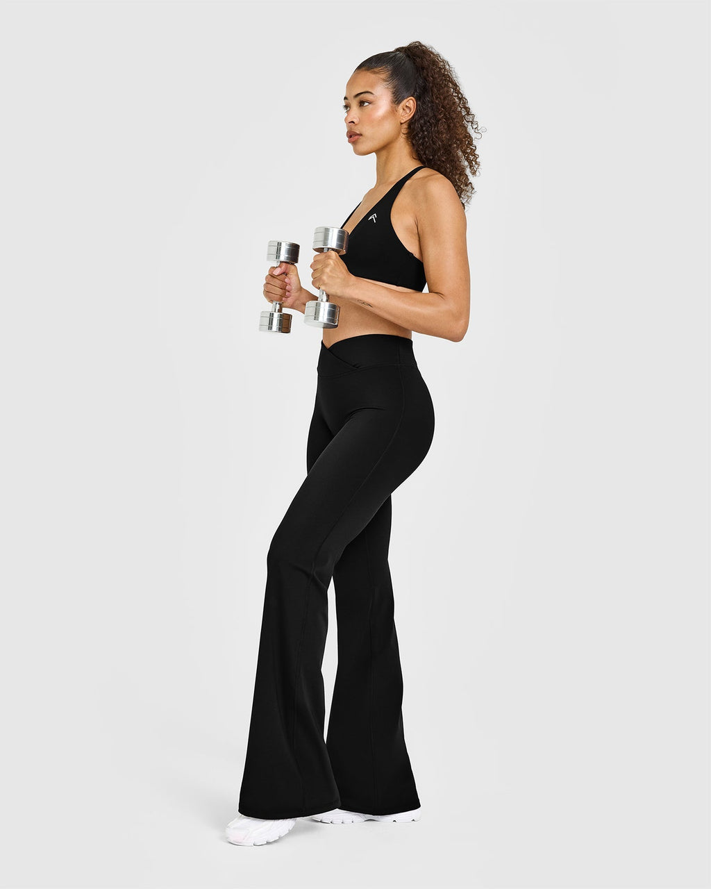 UnifiedMove™ Wrap Flared Pants White Logo | Black