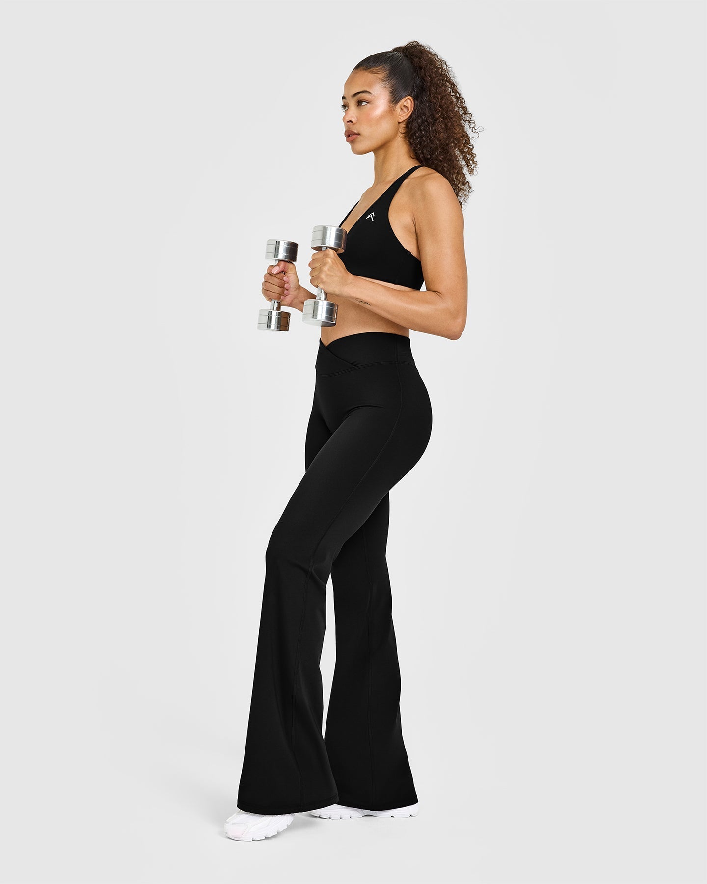 UnifiedMove™ Wrap Flared Pants White Logo | Black