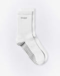 Pilates Grip Crew Socks 1 Pack | White