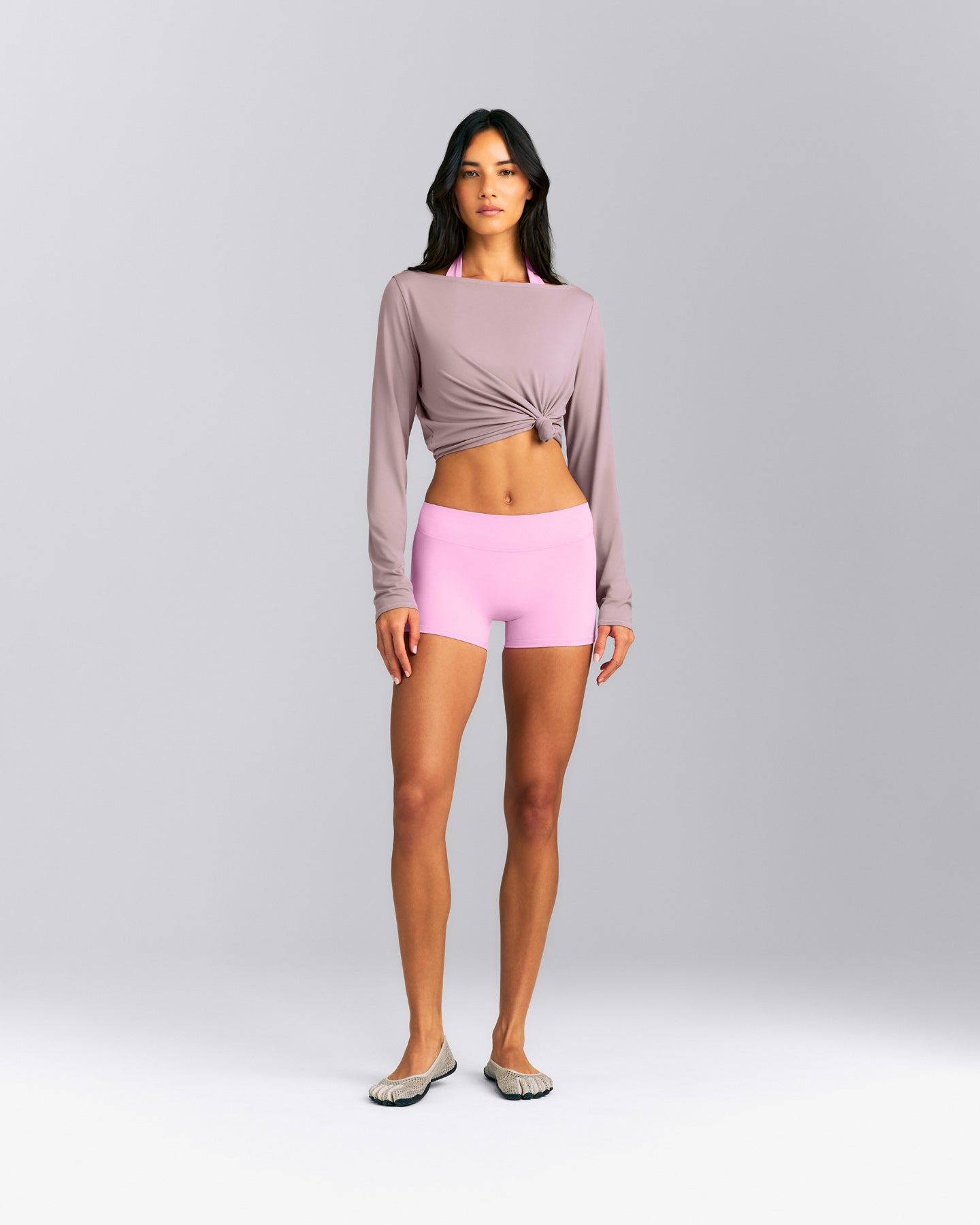 FormeSoft™ Relaxed Slash Neck Long Sleeve Top | Dusty Purple