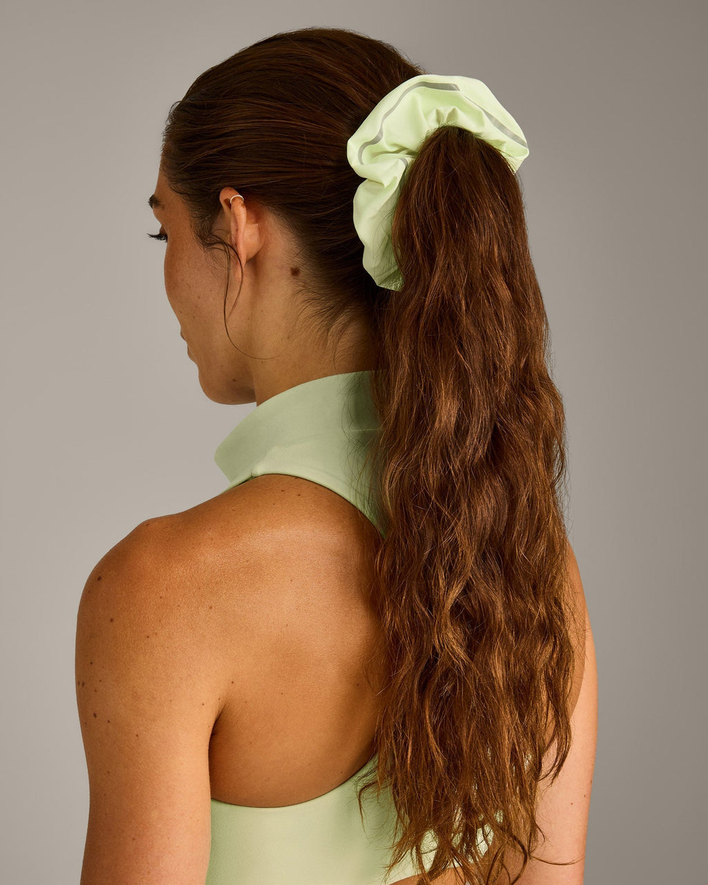 AirMove™ Reflective Scrunchie | Meadow Mist Green
